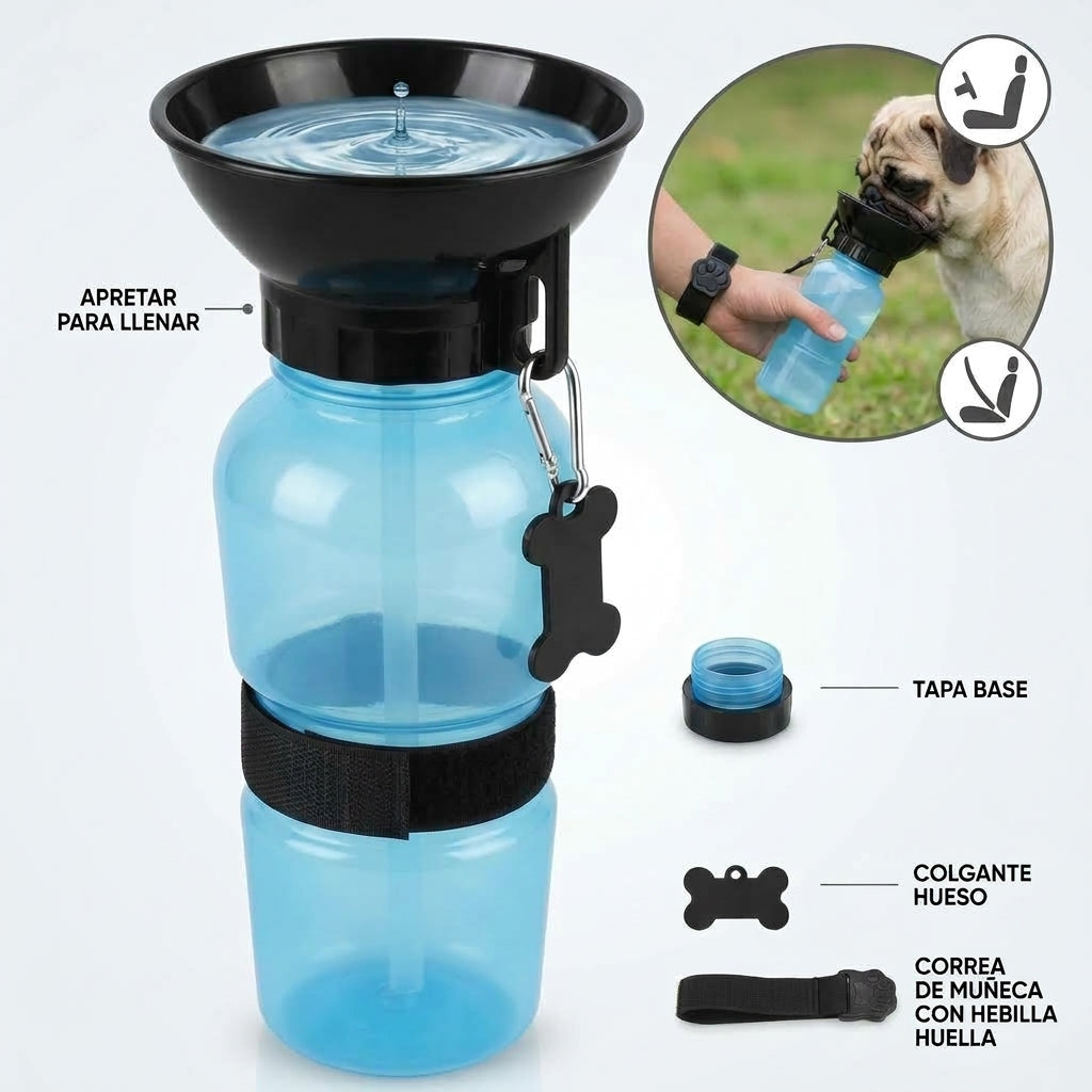 BOTELLA DE AGUA PORTÁTIL PARA MASCOTAS
